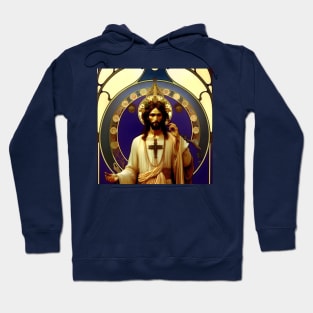 Jesus Christ - AI - Art Nouveau Hoodie